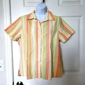 Striped button down shirt